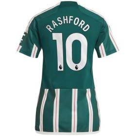 Camisola Manchester United Rashford 10 Mulher 2º Equipamento 2023-24 Manga Curta